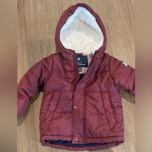 Ben Sherman Maroon Kids Puffer Jacket